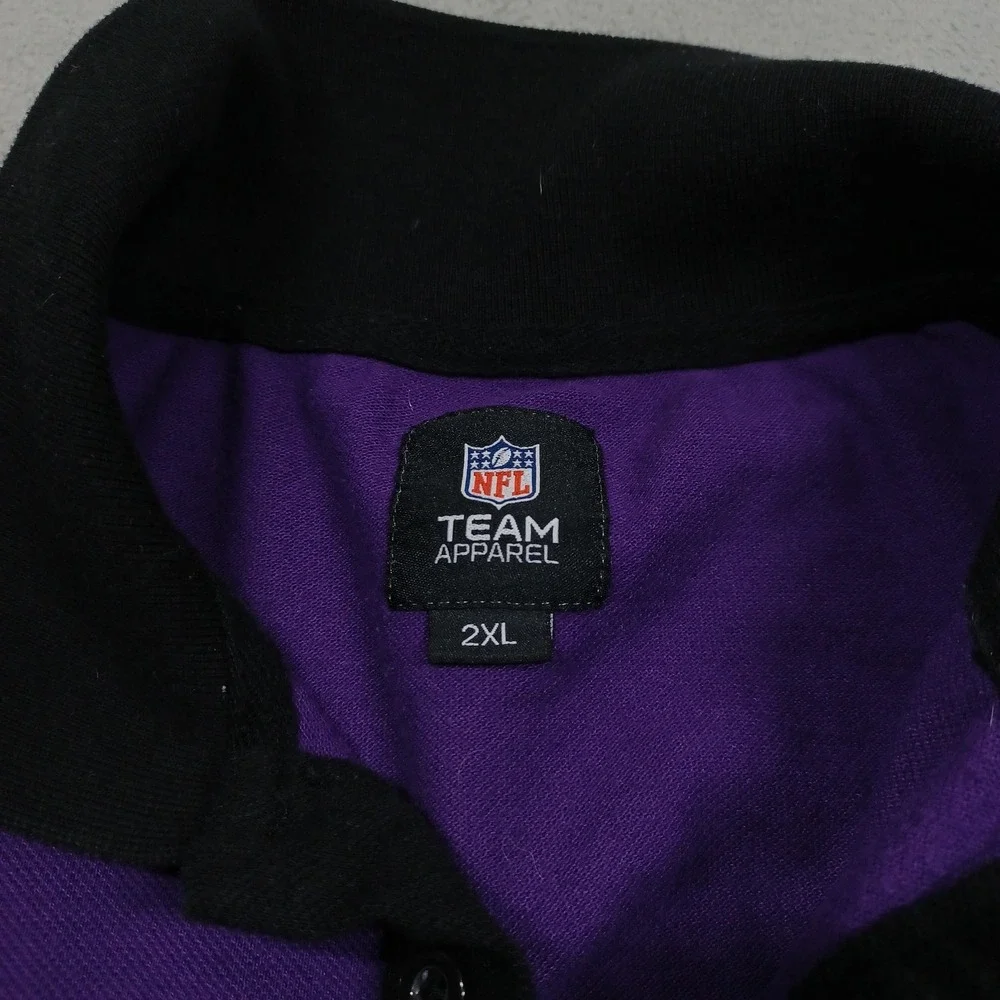 Baltimore Ravens‎ Shirt Mens XXL Purple Polo Short Sleeve NFL Football